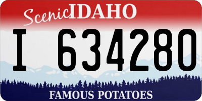 ID license plate I634280