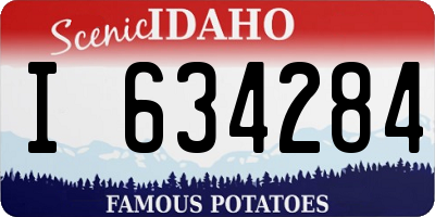 ID license plate I634284