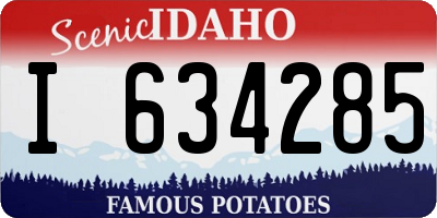ID license plate I634285