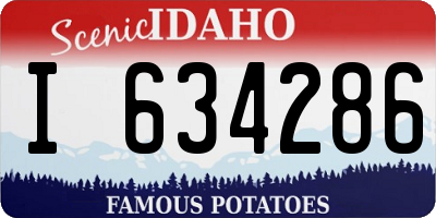 ID license plate I634286