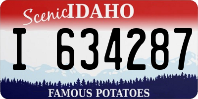 ID license plate I634287