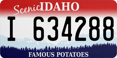 ID license plate I634288