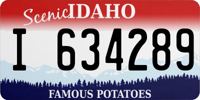 ID license plate I634289