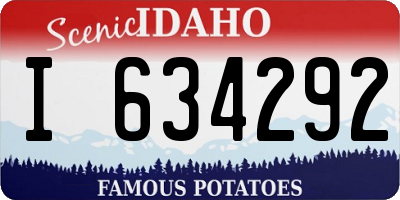 ID license plate I634292