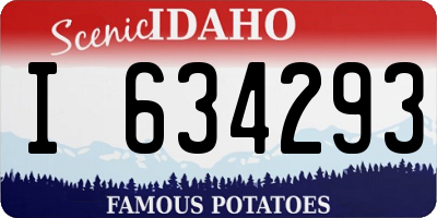 ID license plate I634293