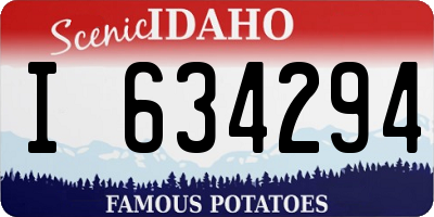ID license plate I634294