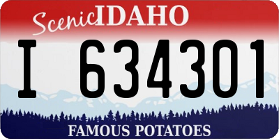 ID license plate I634301