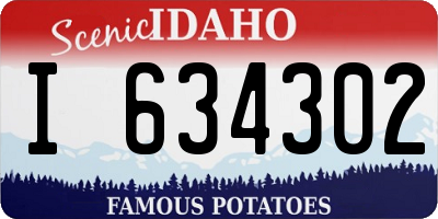 ID license plate I634302