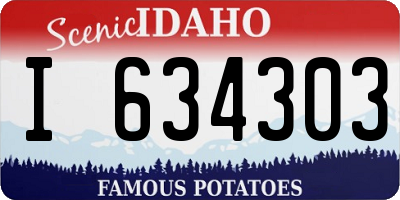 ID license plate I634303