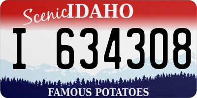 ID license plate I634308