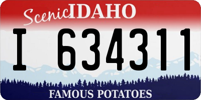 ID license plate I634311