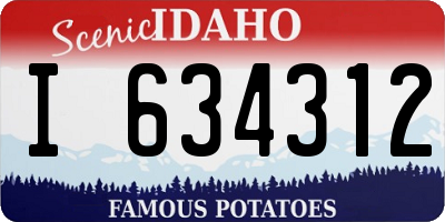 ID license plate I634312