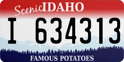 ID license plate I634313