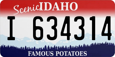 ID license plate I634314