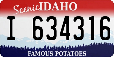 ID license plate I634316