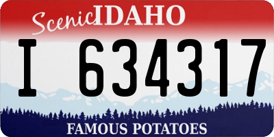 ID license plate I634317