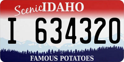 ID license plate I634320
