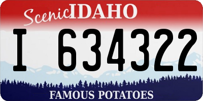 ID license plate I634322
