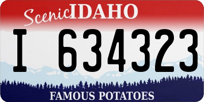 ID license plate I634323