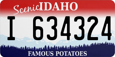 ID license plate I634324
