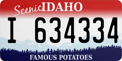ID license plate I634334