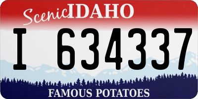 ID license plate I634337
