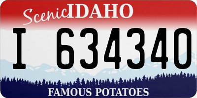 ID license plate I634340