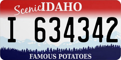ID license plate I634342