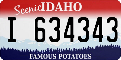 ID license plate I634343