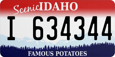 ID license plate I634344