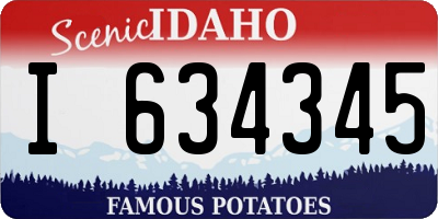 ID license plate I634345