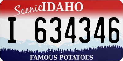 ID license plate I634346