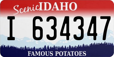 ID license plate I634347