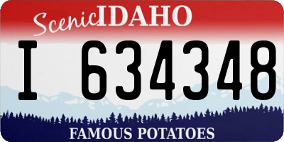 ID license plate I634348