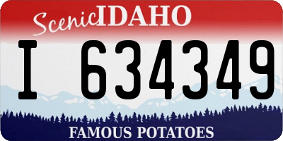 ID license plate I634349