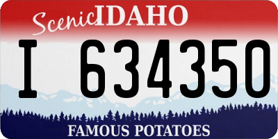 ID license plate I634350