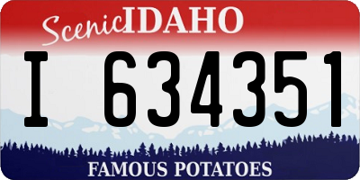 ID license plate I634351