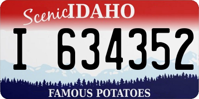 ID license plate I634352