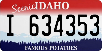 ID license plate I634353