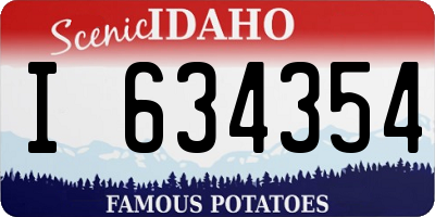 ID license plate I634354