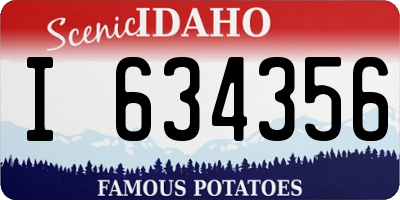 ID license plate I634356