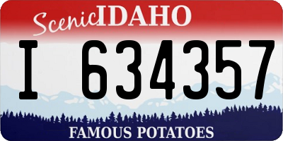 ID license plate I634357