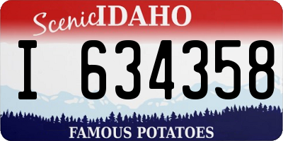 ID license plate I634358