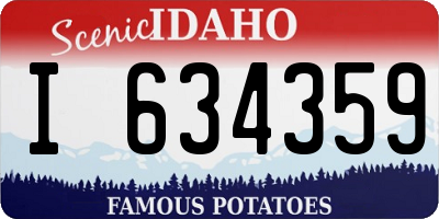 ID license plate I634359