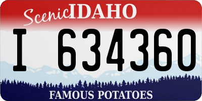 ID license plate I634360