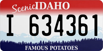 ID license plate I634361
