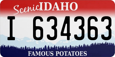 ID license plate I634363