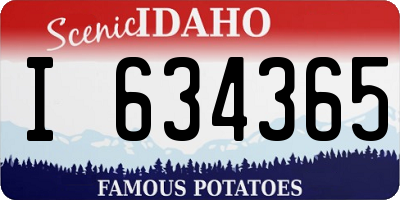 ID license plate I634365