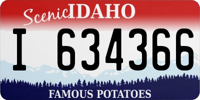ID license plate I634366