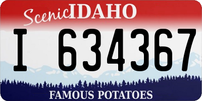 ID license plate I634367